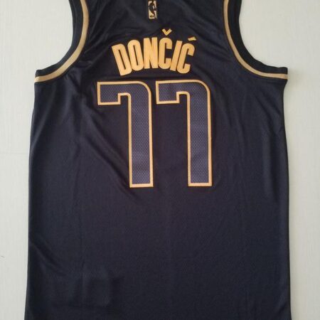 Luka Dončić 77 Black Golden Edition Jersey