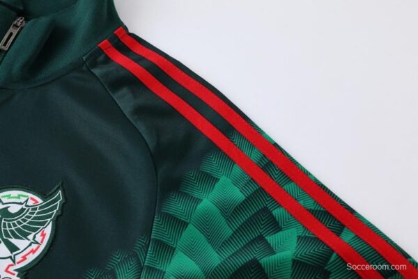 2022 Mexico Dark Green Full Zipper Tracksuit - Image 18