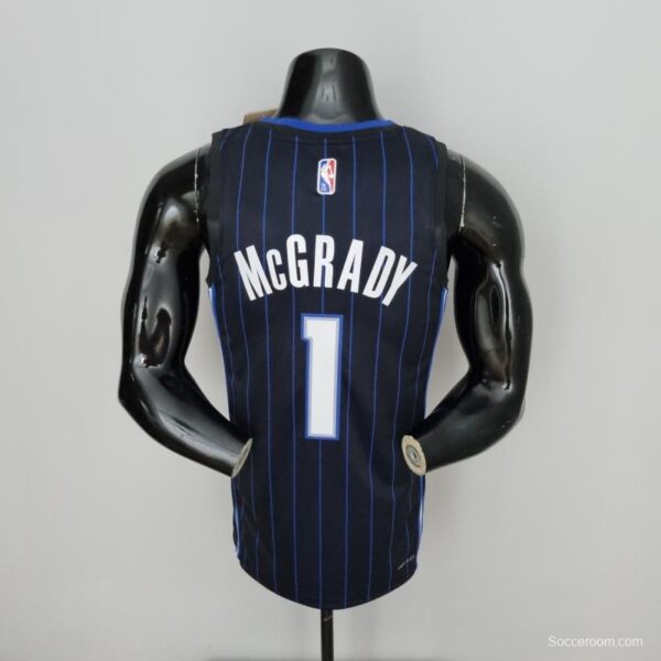 75th Anniversary McGrady #1 Orlando Magic Black NBA Jersey - Image 3