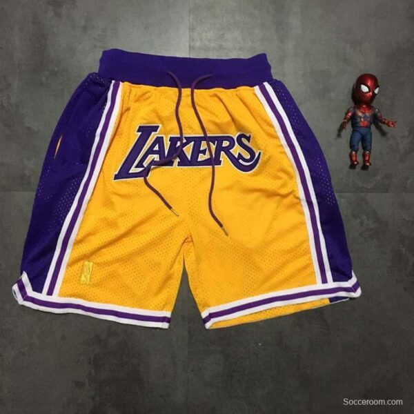 Men's Yellow Retro Classic Team Shorts - Image 3
