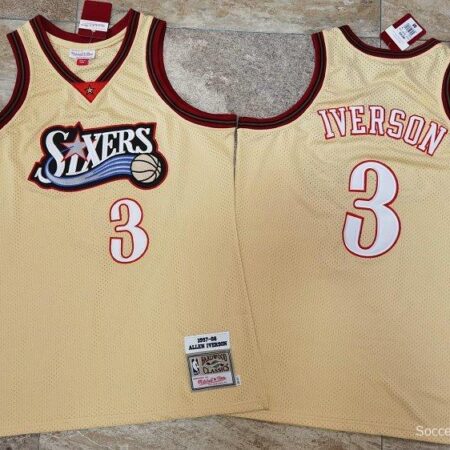 Men's Allen Iverson Golden Retro Classic Team Jersey