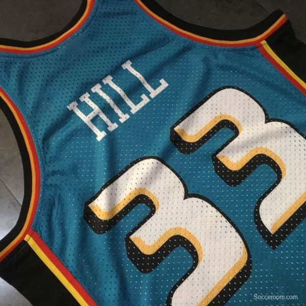 Men's Grant Hill Blue Retro Classic Team Jersey - Image 4