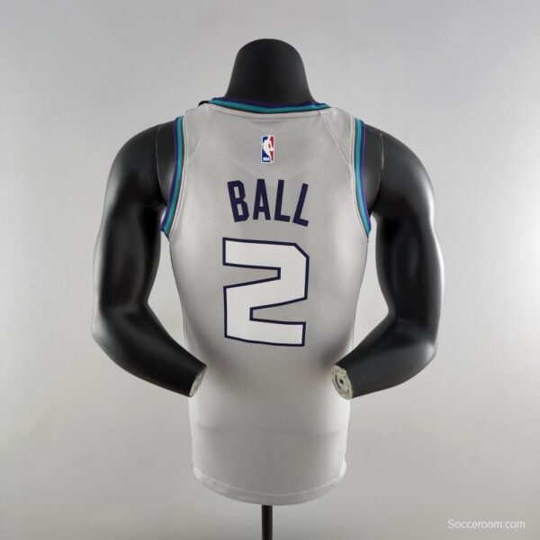 2019 Ball#2 Charlotte Hornets Grey NBA Jersey - Image 10