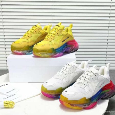 Men/Women Balenciaga Triple-S Sneaker 2 Color Yellow/White Item 6380340