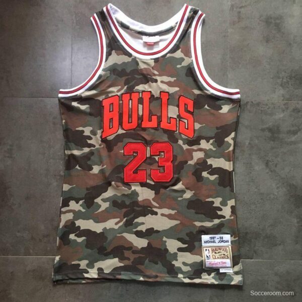 Men's Michael Jordan Camouflage Retro Classic Team Jersey - Image 2