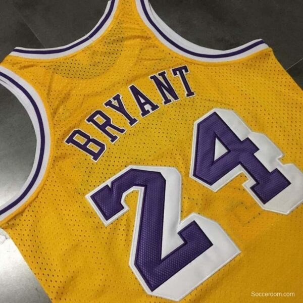 Men's Kobe Bryant Yellow Retro Classic Team Jersey - Image 6
