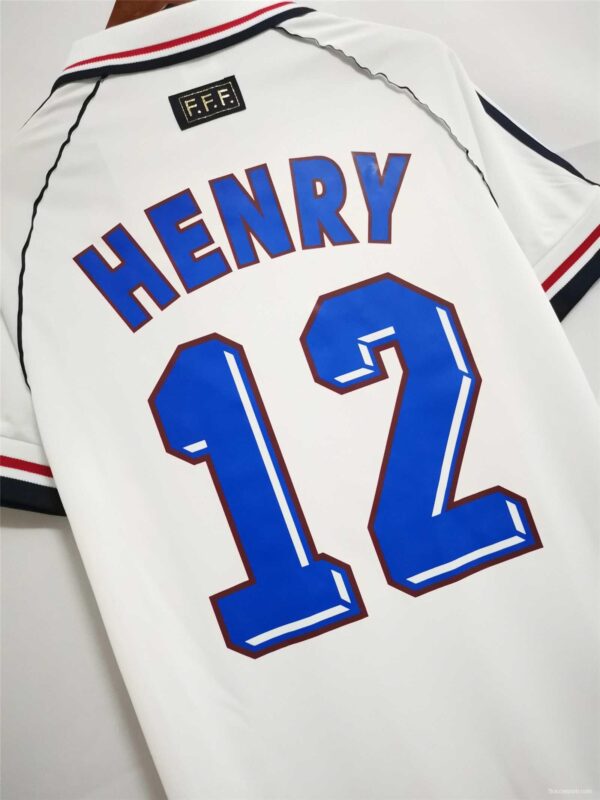 Retro 1998 France Away White Soccer Jersey - Image 2