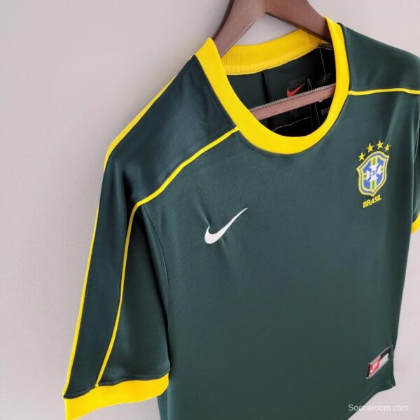 Retro Goalkeeper Brazil 1998 Dark Green Jersey - Image 8
