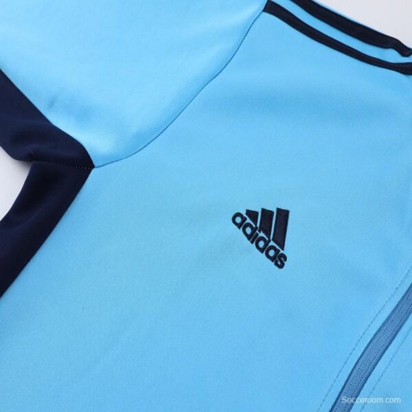 2023 Adidas Sky Blue Black Full Zipper Jacket +Pants - Image 4