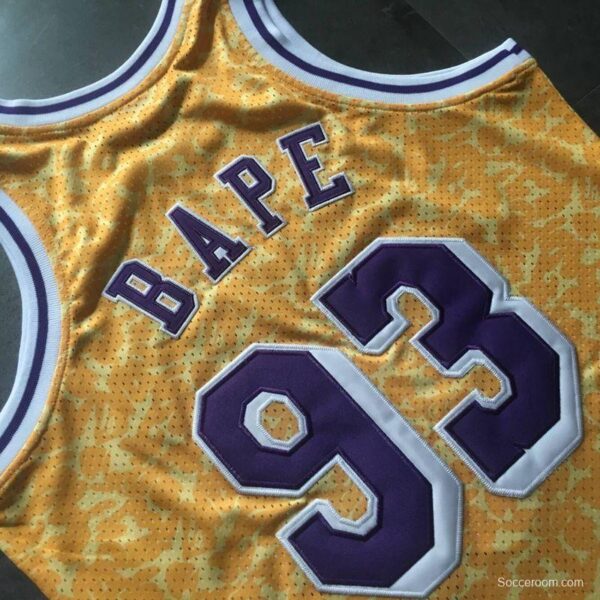 Men's BAPE Yellow Retro Classic Team Jersey - Image 9