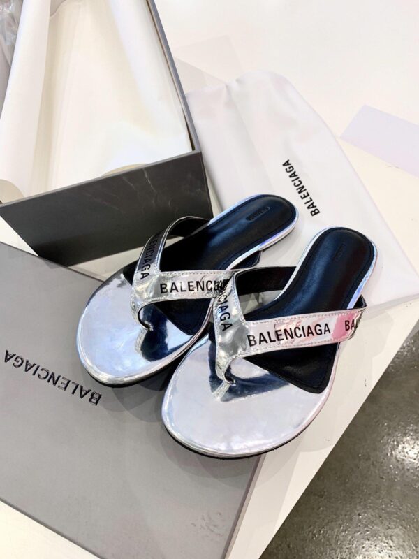 3 Color Men/Women Balenciaga Slipper White/Black/Silver - Image 20