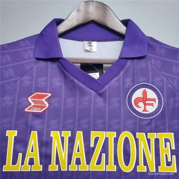 Retro 89/90 Fiorentina Home Soccer Jersey - Image 8