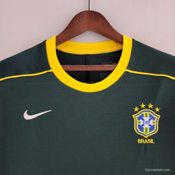 Retro Goalkeeper Brazil 1998 Dark Green Jersey - Image 12