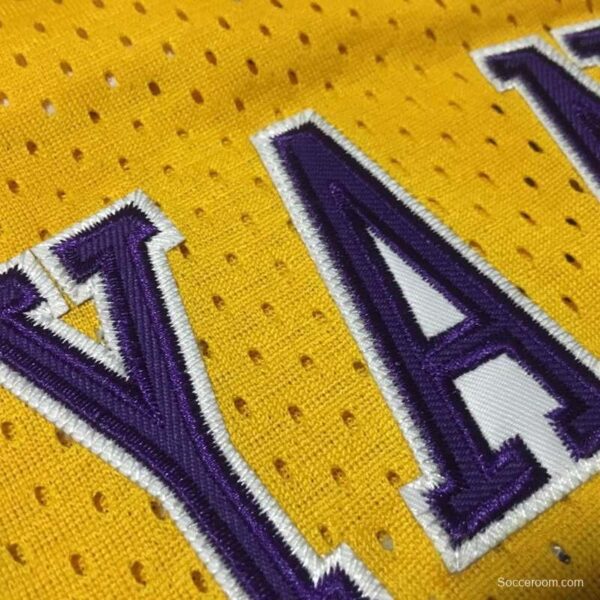 Men's Kobe Bryant Yellow Retro Classic Team Jersey - Image 9