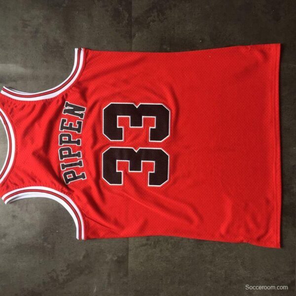 Men's Scottie Pippen Red Retro Classic Team Jersey - Image 9