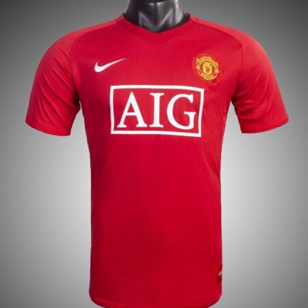 Retro 07/08 Manchester United Home Soccer Jersey