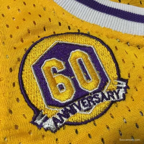 Men's Kobe Bryant Yellow Retro Classic Team Jersey - Image 7