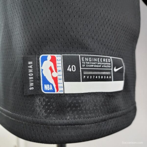 Retro Philadelphia 76ers Iverson #3 Big Meteor Black NBA Jersey - Image 5