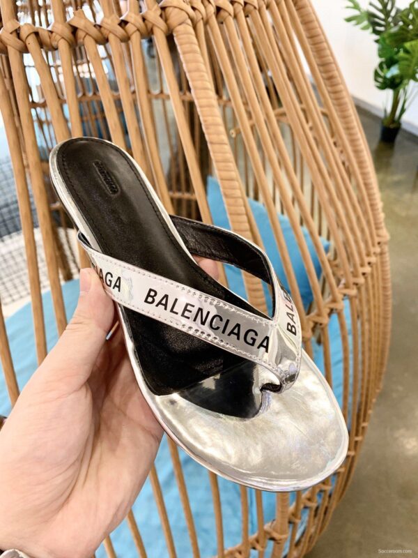 3 Color Men/Women Balenciaga Slipper White/Black/Silver - Image 7