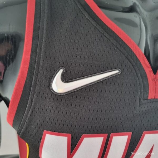 75th Anniversary Miami Heat JAMES #6 Black NBA Jersey - Image 5
