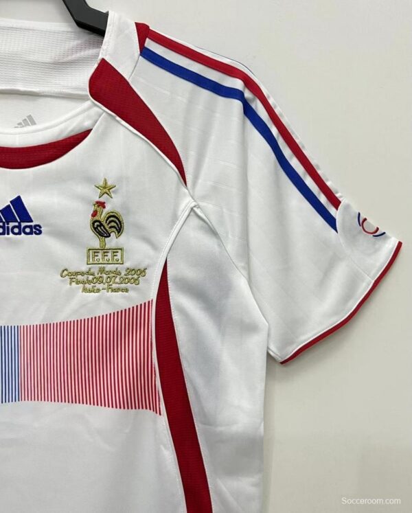 Retro 2006 France Away Soccer Jersey With 06 World Cup Patch - Image 6