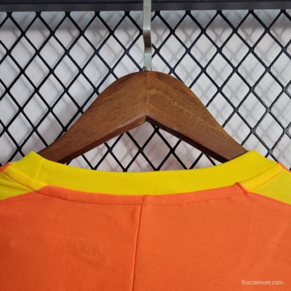 Retro Long Sleeve 1998 Brazil Goalkeeper Orange Jersey - Image 2
