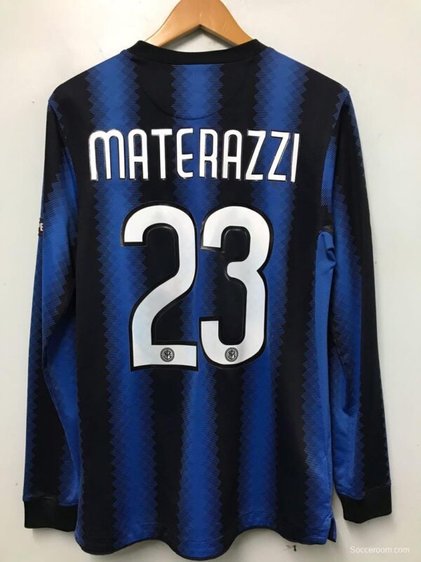 Retro 10/11 Inter Milan Home Long Sleeve Jersey - Image 2