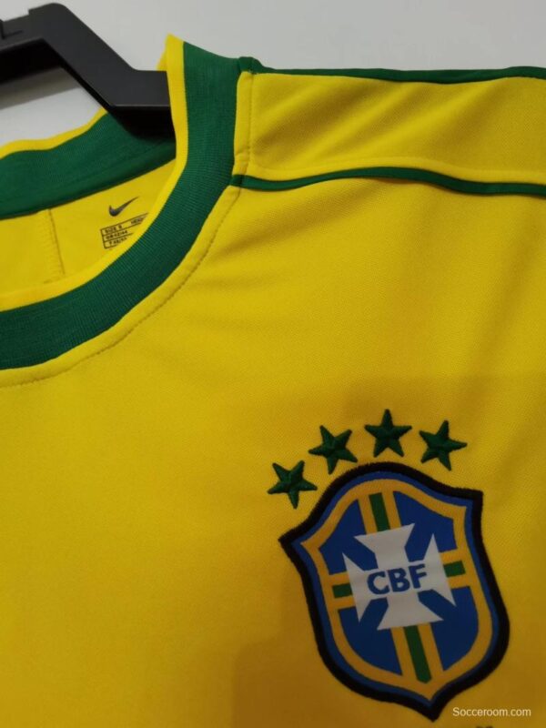 Retro 1998 Brazil Home Soccer Jersey - Image 7