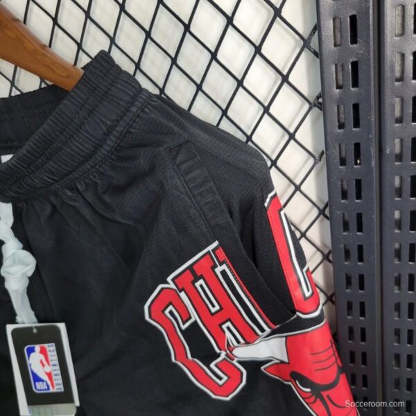 23 24 NBA Bulls Black Shorts - Image 3