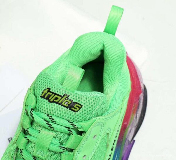 Men/Women Balenciaga Triple S MutiColor Clear Sole Green Sneaker Item 6380400 - Image 4