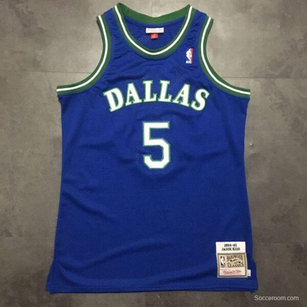 Men's Jason Kidd Blue Retro Classic Team Jersey - Image 3