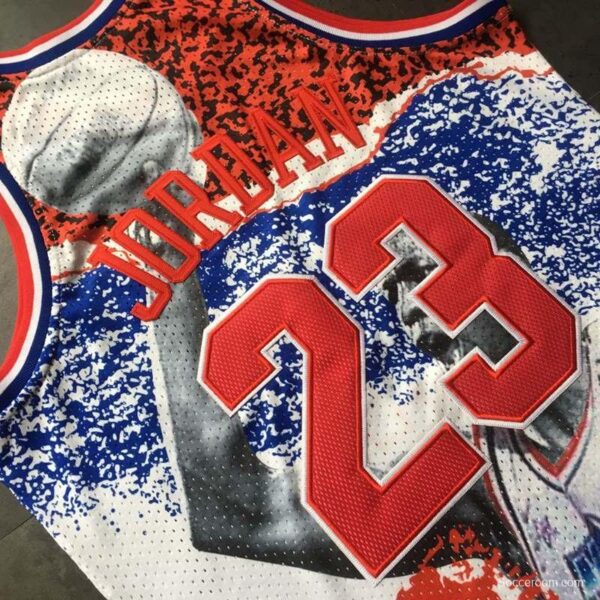 Men's Michael Jordan White Retro Classic Team Jersey - Image 10