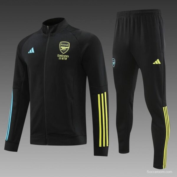 23/24 Arsenal Yellow Purple Full Zipper Jacket+Pants - Image 9