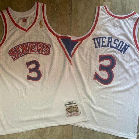 Men's Allen Iverson White Retro Classic Team Jersey