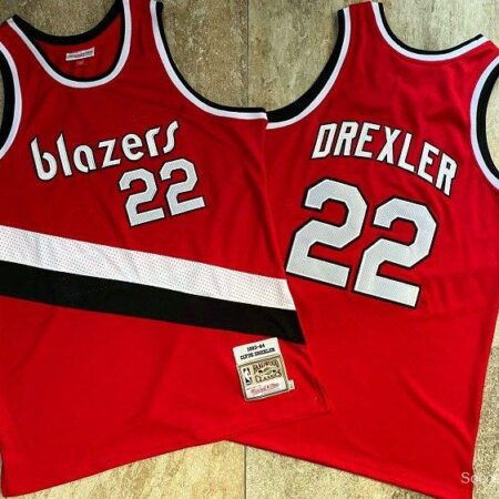 Men's Clyde Drexler Red Retro Classic Team Jersey
