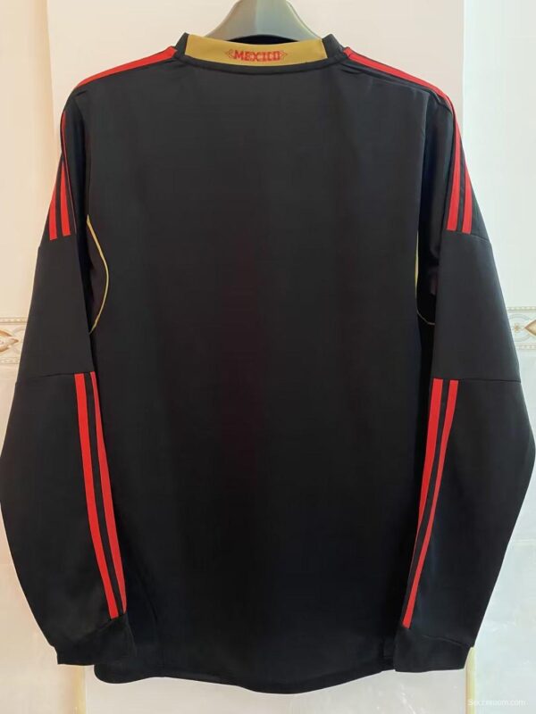 Retro 2011 Mexico Away Black Long Sleeve Jersey - Image 6
