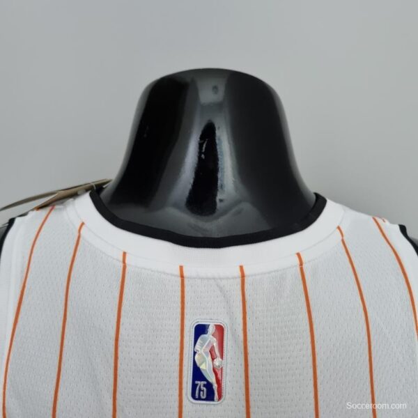 75th Anniversary Orlando Magic Fultz #20 White Orange NBA Jersey - Image 2