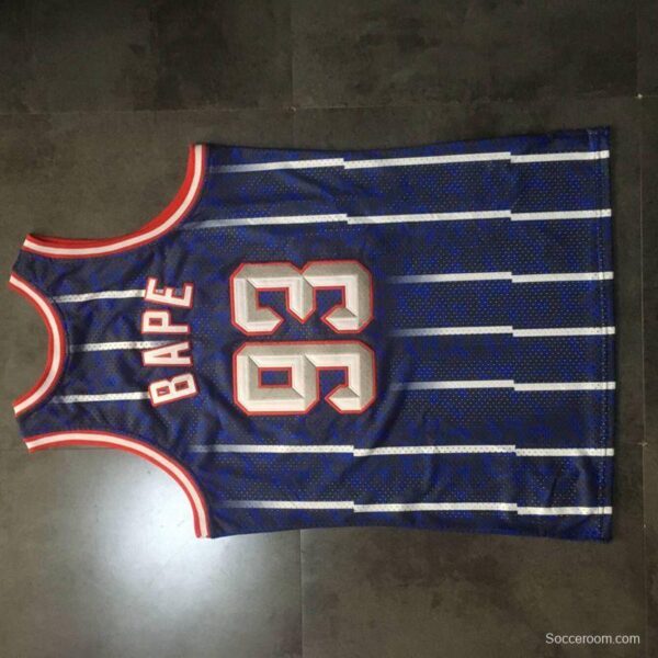 Men's BAPE Blue Retro Classic Team Jersey - Image 7