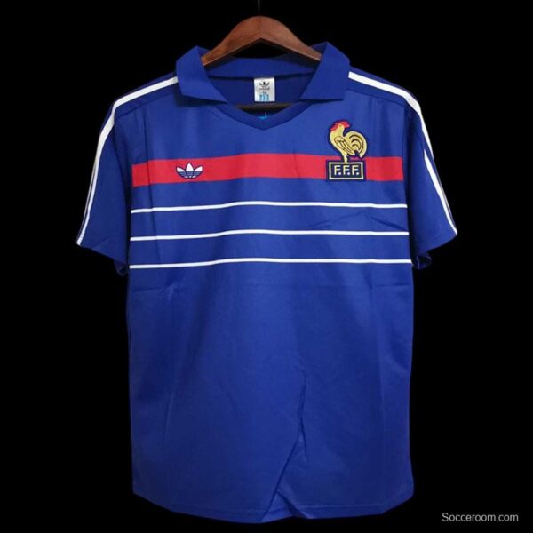 Retro 1984 France Home Soccer Jersey - Image 11