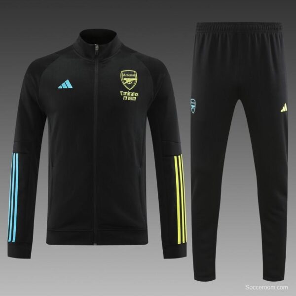 23/24 Arsenal Yellow Purple Full Zipper Jacket+Pants - Image 10