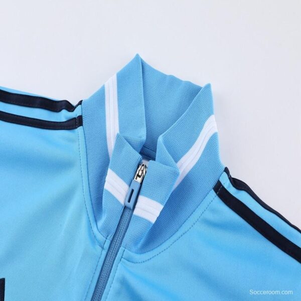 2023 Adidas Sky Blue Black Full Zipper Jacket +Pants - Image 5