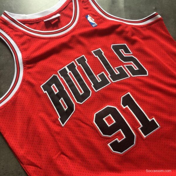 Men's Dennis Rodman Red Retro Classic Team Jersey - Image 3