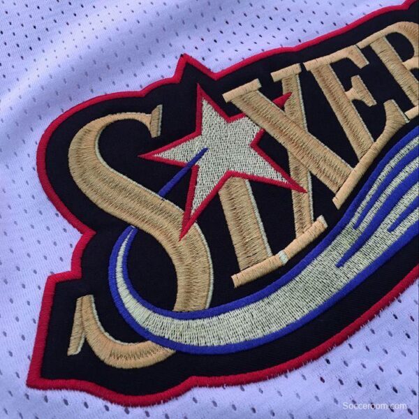 Men's Allen Iverson White Retro Classic Team Jersey - Image 4