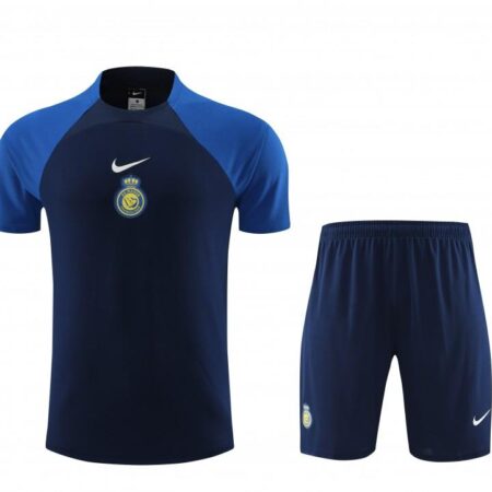 23/24 Al-Nassr Black/Blue Short Sleeve Jersey+Shorts