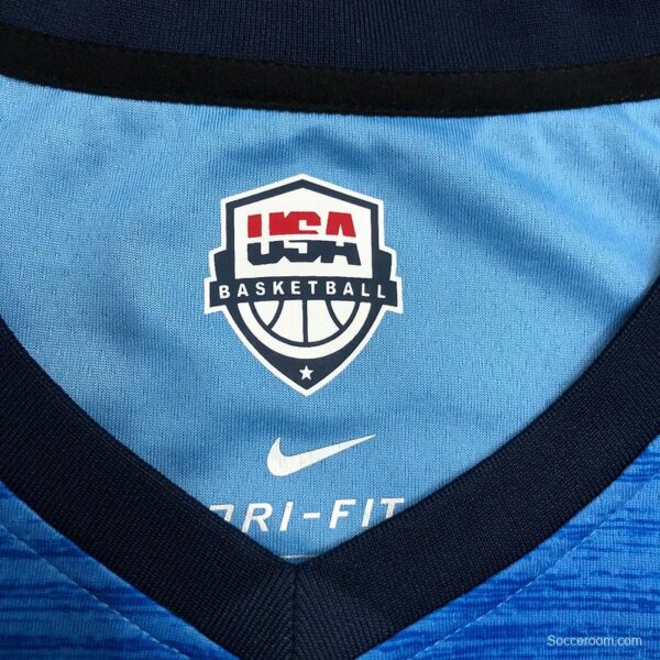 Thai Version Men's Bradley Beal Navy USA Basketball Player Jersey - Image 8