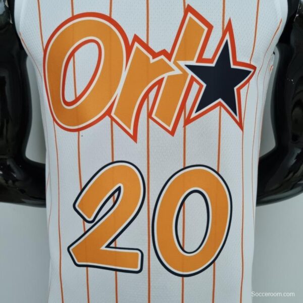 75th Anniversary Orlando Magic Fultz #20 White Orange NBA Jersey - Image 8