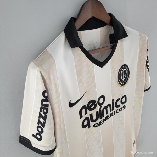 Retro 2010 Corinthians 100th Anniversary Beige Jersey - Image 11