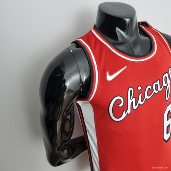 75th Anniversary 2022 Season Chicago Bulls CARUSO #6 City Edition Red NBA Jersey - Image 5