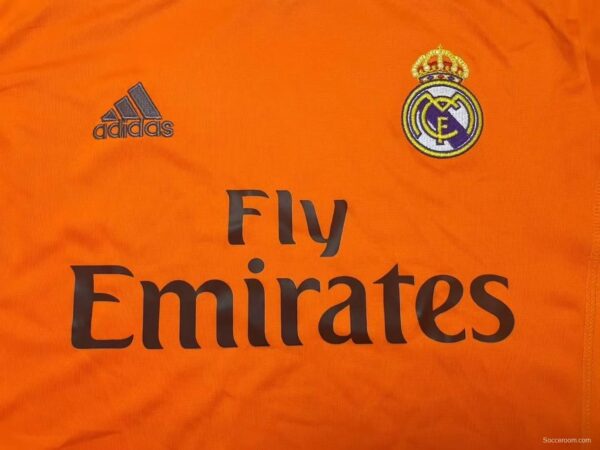 Retro 13/14 Real Madrid Third Orange Jersey Worn By Ronaldo - Image 3