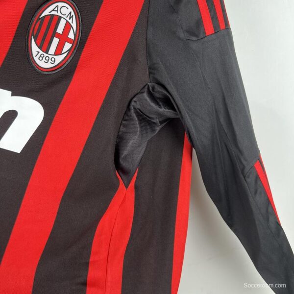 Retro 08/09 AC Milan Home Long Sleeve Jersey - Image 5
